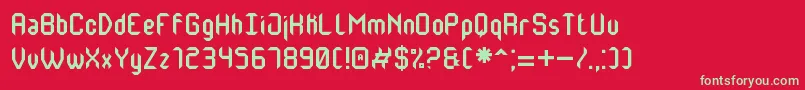 フォントMonsterOfSouthSt – 赤い背景に緑の文字