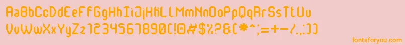 MonsterOfSouthSt Font – Orange Fonts on Pink Background