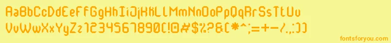 MonsterOfSouthSt Font – Orange Fonts on Yellow Background