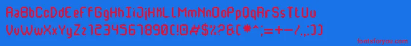 MonsterOfSouthSt Font – Red Fonts on Blue Background