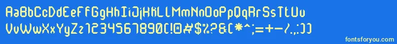 MonsterOfSouthSt Font – Yellow Fonts on Blue Background