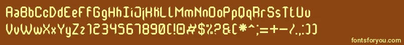 MonsterOfSouthSt-Schriftart – Gelbe Schriften auf braunem Hintergrund