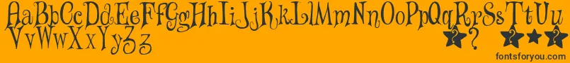 WizardsMagic Font – Black Fonts on Orange Background