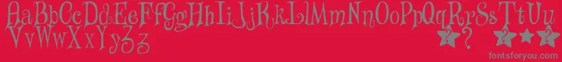 WizardsMagic Font – Gray Fonts on Red Background