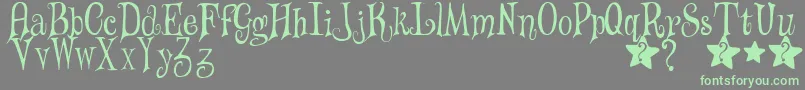 WizardsMagic Font – Green Fonts on Gray Background