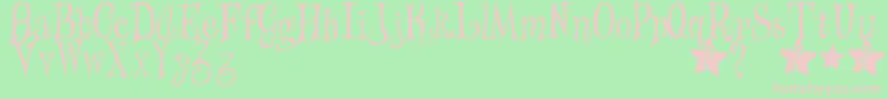 WizardsMagic Font – Pink Fonts on Green Background