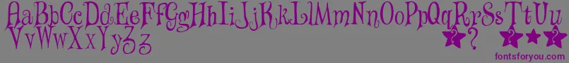 WizardsMagic Font – Purple Fonts on Gray Background