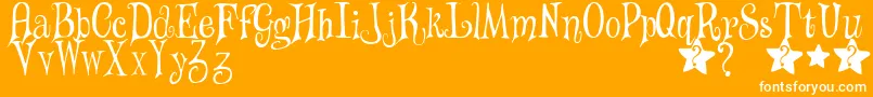 WizardsMagic Font – White Fonts on Orange Background