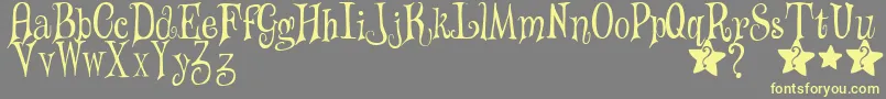 WizardsMagic Font – Yellow Fonts on Gray Background