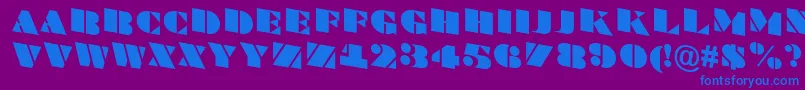 BraggatitulspdnRegular Font – Blue Fonts on Purple Background