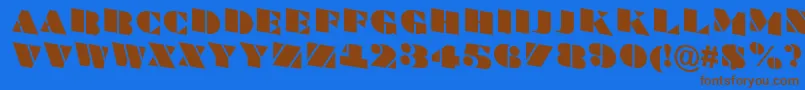 BraggatitulspdnRegular Font – Brown Fonts on Blue Background