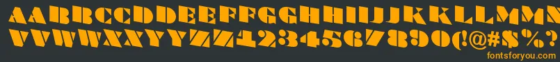 BraggatitulspdnRegular Font – Orange Fonts on Black Background