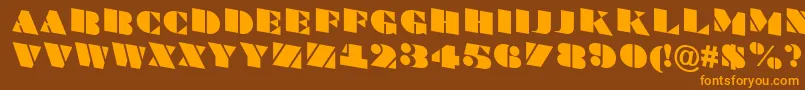 BraggatitulspdnRegular Font – Orange Fonts on Brown Background