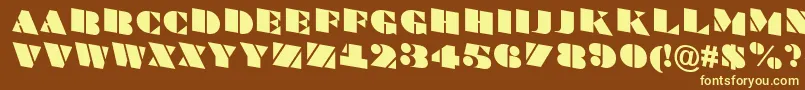 BraggatitulspdnRegular Font – Yellow Fonts on Brown Background