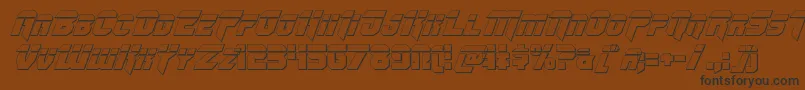 Omegaforcebulletital12 Font – Black Fonts on Brown Background