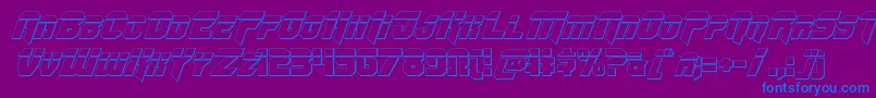 More about Omegaforcebulletital12 Font Omegaforcebulletital12 Font – Blue Fonts on Purple Background