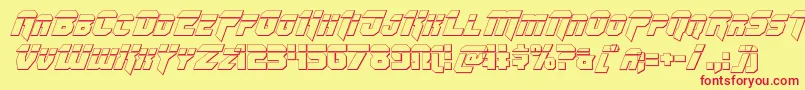 fuente Omegaforcebulletital12 – Fuentes Rojas Sobre Fondo Amarillo