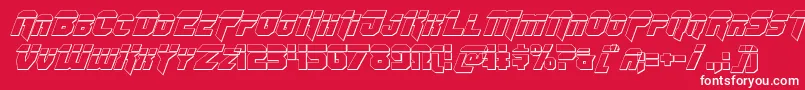 Omegaforcebulletital12 Font – White Fonts on Red Background