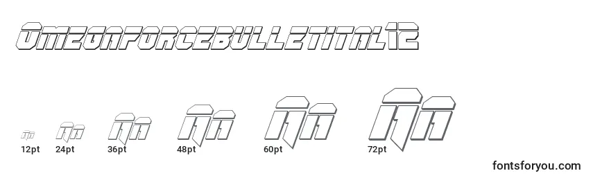 Omegaforcebulletital12 Font Sizes