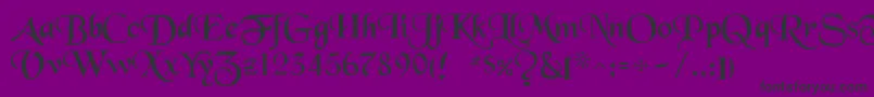 BlueMoon-fontti – mustat fontit violetilla taustalla