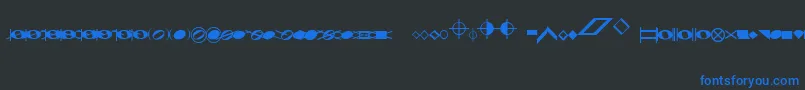 NoteheadsSpecialEfeBased Font – Blue Fonts on Black Background