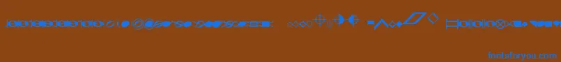 NoteheadsSpecialEfeBased Font – Blue Fonts on Brown Background