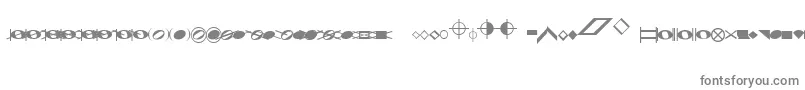 フォントNoteheadsSpecialEfeBased – 白い背景に灰色の文字