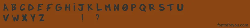 Notadrop Font – Black Fonts on Brown Background