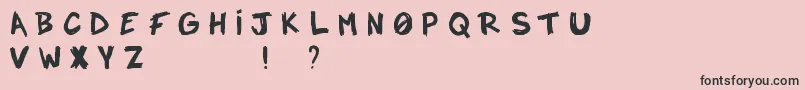 Notadrop Font – Black Fonts on Pink Background