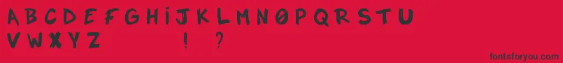 Notadrop Font – Black Fonts on Red Background