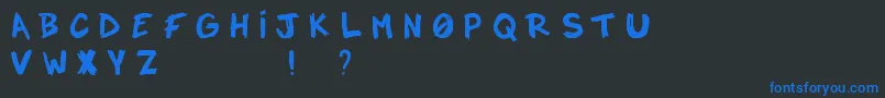 Notadrop Font – Blue Fonts on Black Background