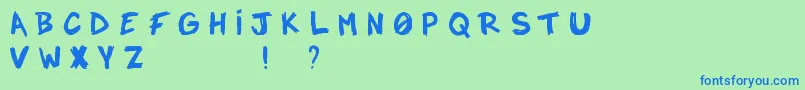 Notadrop Font – Blue Fonts on Green Background