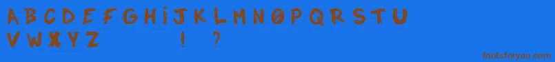 Notadrop Font – Brown Fonts on Blue Background