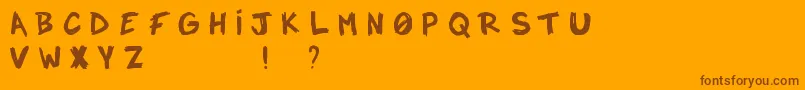 Notadrop Font – Brown Fonts on Orange Background