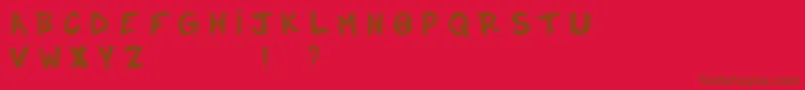 Notadrop Font – Brown Fonts on Red Background