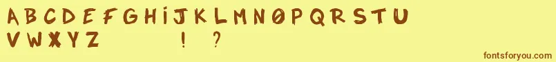 Notadrop Font – Brown Fonts on Yellow Background