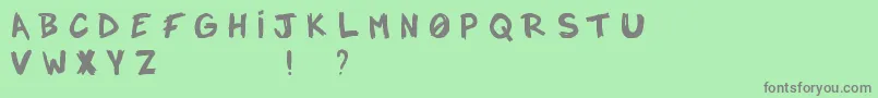 Notadrop Font – Gray Fonts on Green Background