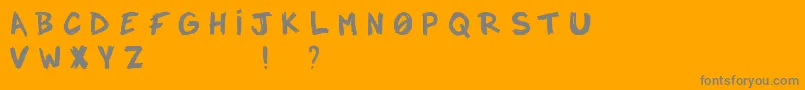 Notadrop Font – Gray Fonts on Orange Background