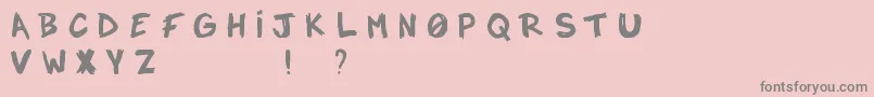 Notadrop Font – Gray Fonts on Pink Background