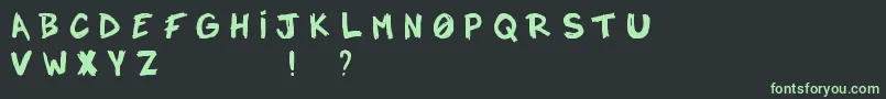 Notadrop Font – Green Fonts on Black Background