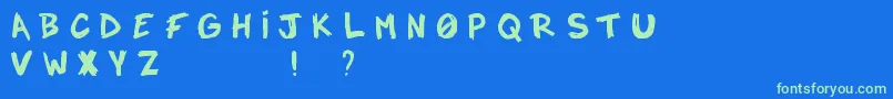 Notadrop Font – Green Fonts on Blue Background