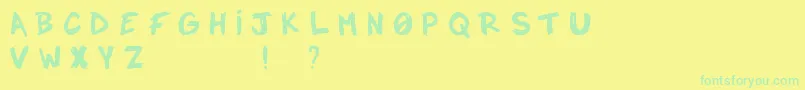 Notadrop Font – Green Fonts on Yellow Background