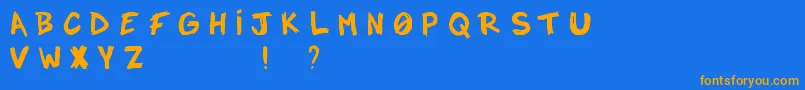 Notadrop Font – Orange Fonts on Blue Background