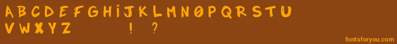 Notadrop Font – Orange Fonts on Brown Background