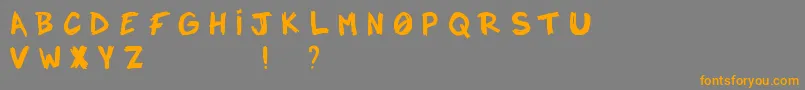 Notadrop Font – Orange Fonts on Gray Background