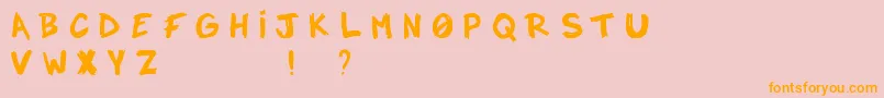 Notadrop Font – Orange Fonts on Pink Background