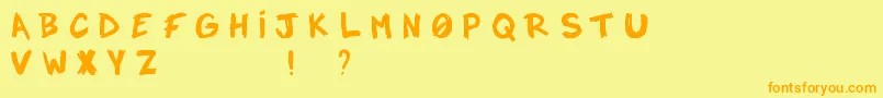 Notadrop Font – Orange Fonts on Yellow Background