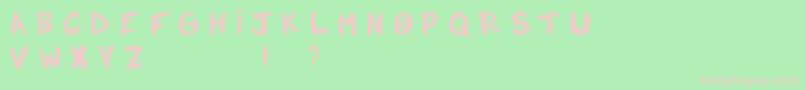 Notadrop Font – Pink Fonts on Green Background