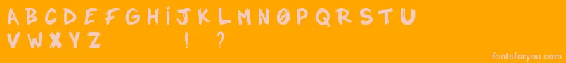 Notadrop Font – Pink Fonts on Orange Background