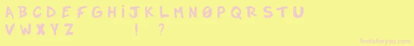 Notadrop Font – Pink Fonts on Yellow Background